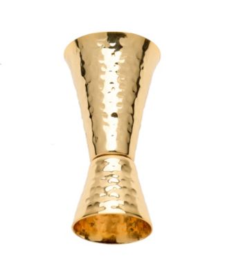 24K Gold Plate Hammered Solid Copper Jigger