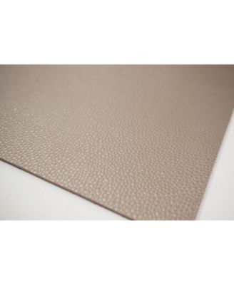 Dainty Home Faux Leather Pebble Slip Resistant Suede Backing Embossed 3D Surface Luxury 12" x 18" Place Mats - Set of 4