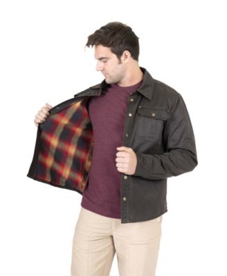 men's flannel lined jacket with hood