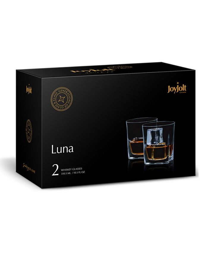 JoyJolt Luna Old Fashioned Whiskey Glasses Set of 2 - Macy's