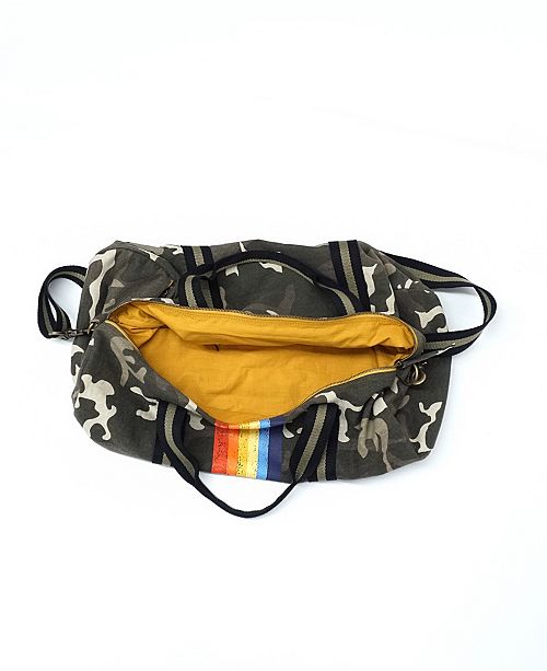 Vintage Havana Duffle Bag With Racing Stripes & Reviews - Handbags & Accessories - Macy&#39;s