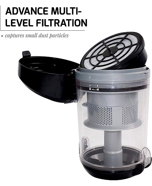 OVENTE ST2620B Bagless Canister Cyclonic Vacuum with HEPA Filter