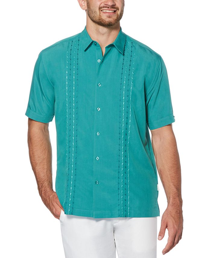 Cubavera Men's Embroidered Panel Shirt - Macy's