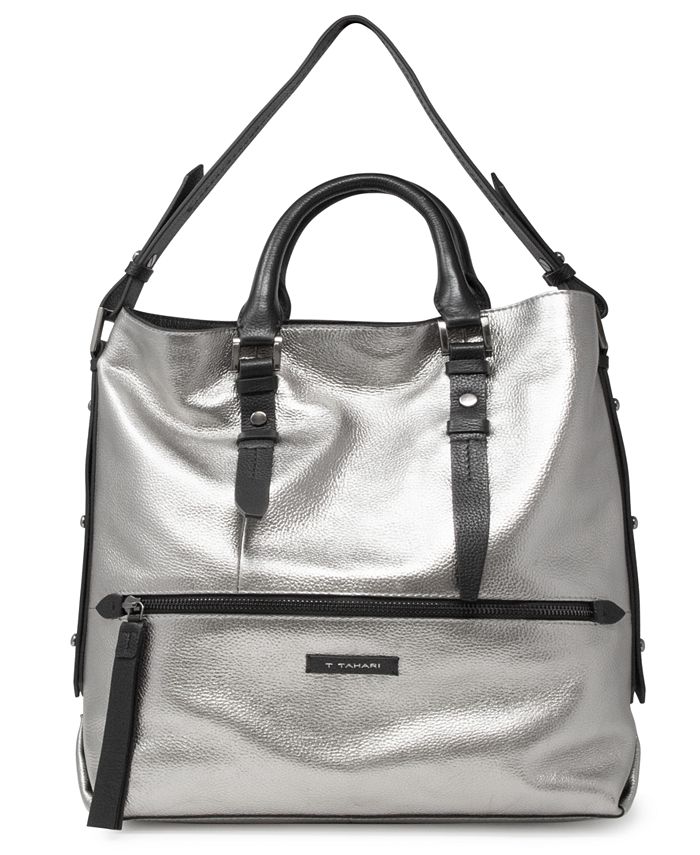 T tahari sales leather tote