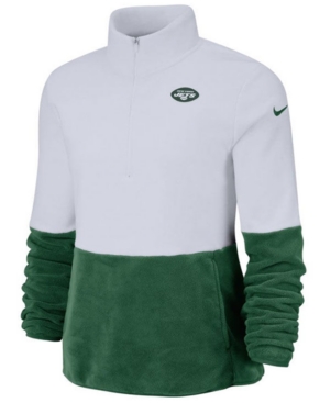 Nike Women's New York Jets Half-Zip Therma Fleece Pullover