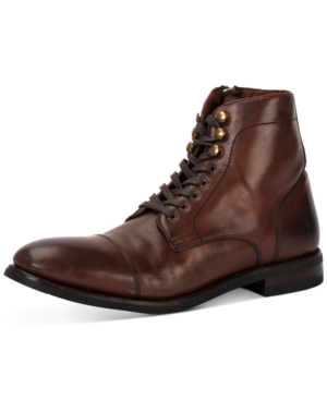 image of Frye Men-s Ben Cap-Toe Leather Lace-Up Boots, Created for Macy-s Men-s Shoes