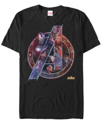Marvel Men's Avengers Endgame Neon Heros Logo, Short Sleeve T-shirt