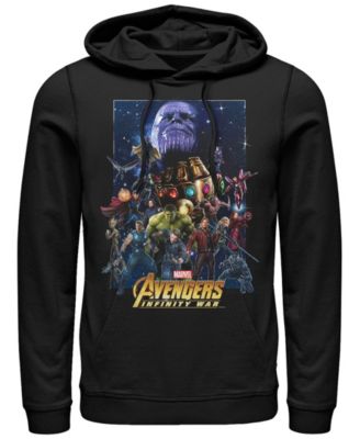 Marvel Men's Avengers Infinity War Big Face Thanos Poster, Pullover Hoodie