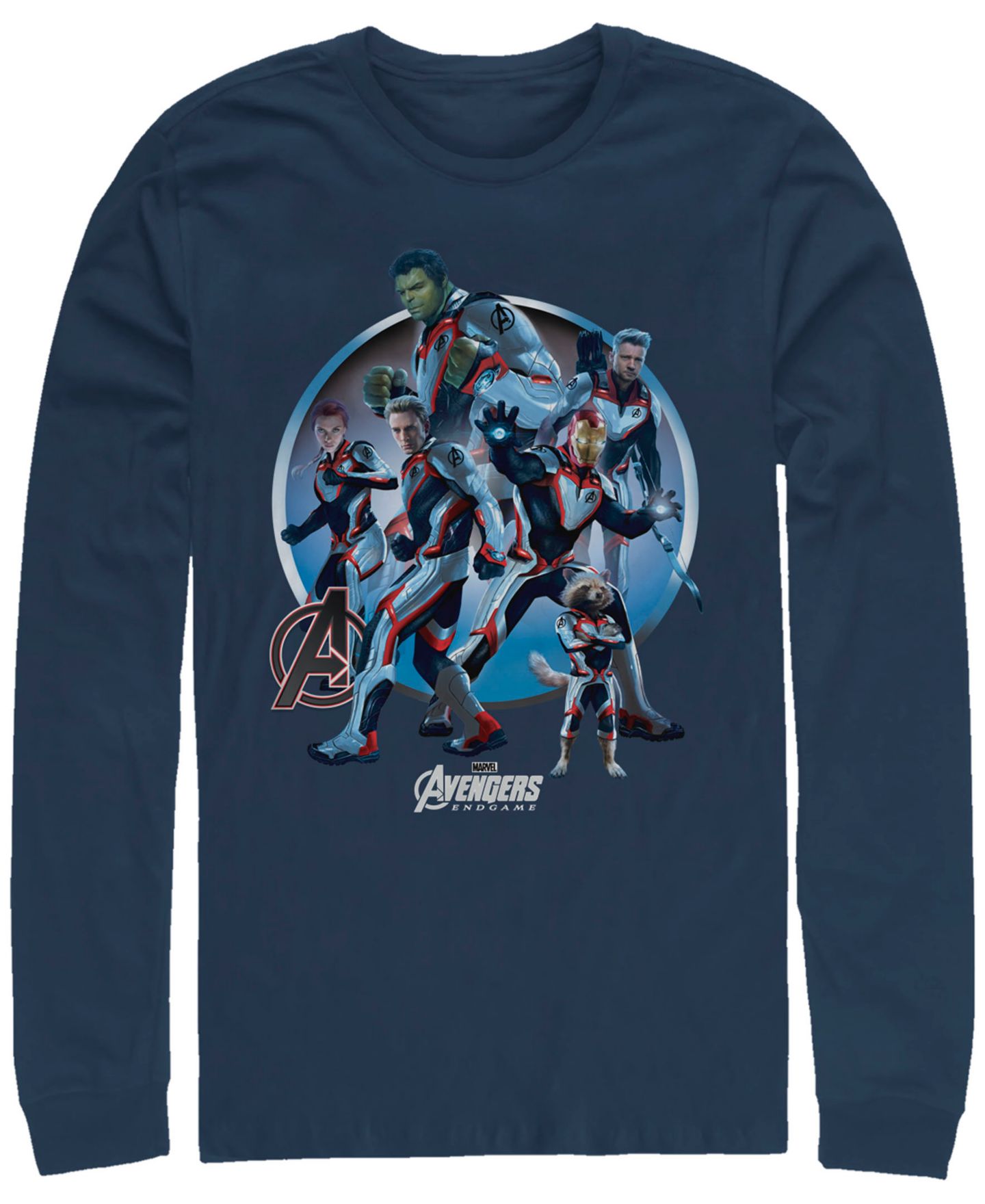 Мужская футболка Fifth Sun Marvel Avengers Endgame Suit Group, Long Sleeve, цвет: Тёмно-синий — фото 2