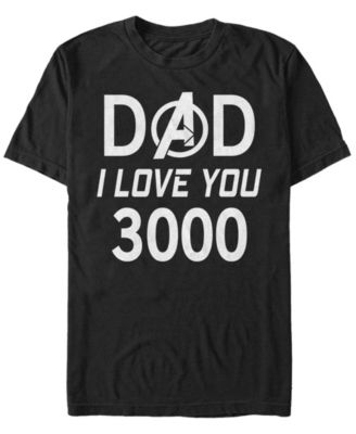 Marvel Men's Avengers Endgame I Love You 3000 Dad, Short Sleeve T-shirt