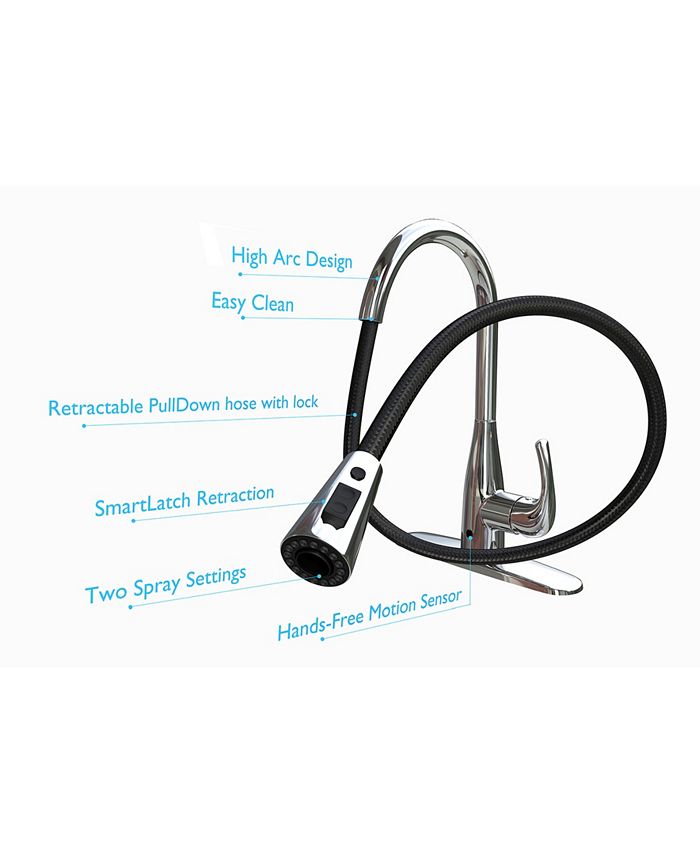 Bio Bidet Flow Motion Sensor Activated SingleHandle PullDown Sprayer