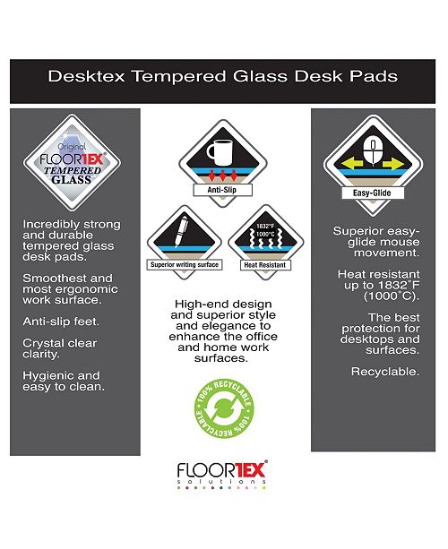 Floortex Desktex Glaciermat Glass Desk Pad Reviews Home Macy S