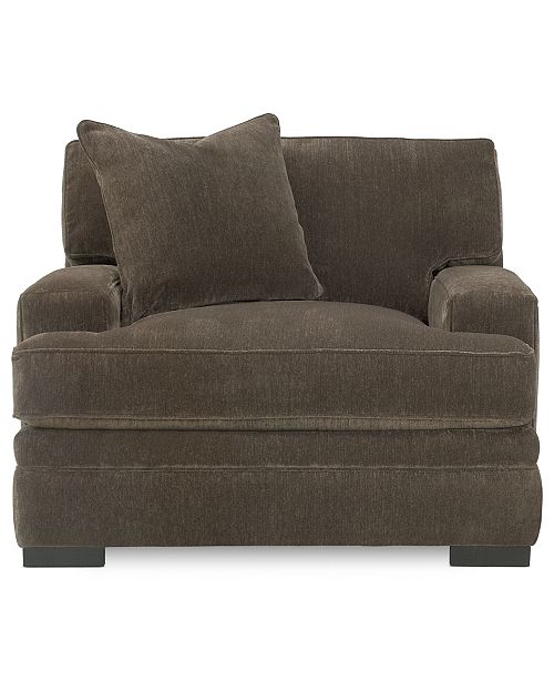 Furniture Teddy 47" Fabric Living Room Chair, Created for Macy's