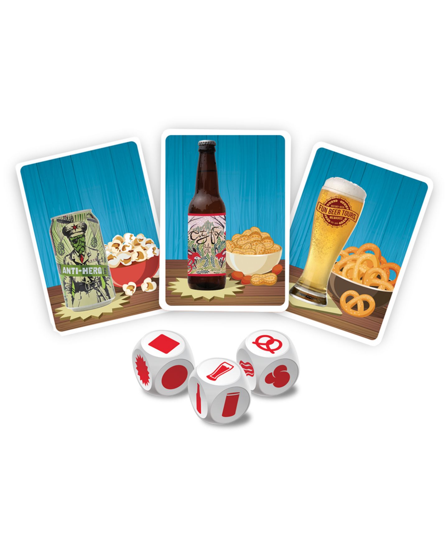 Детские игрушки FoxMind Games Brew Dice 32-Piece Fast-Paced Party Dice Game, Ages 21+ — фото 2