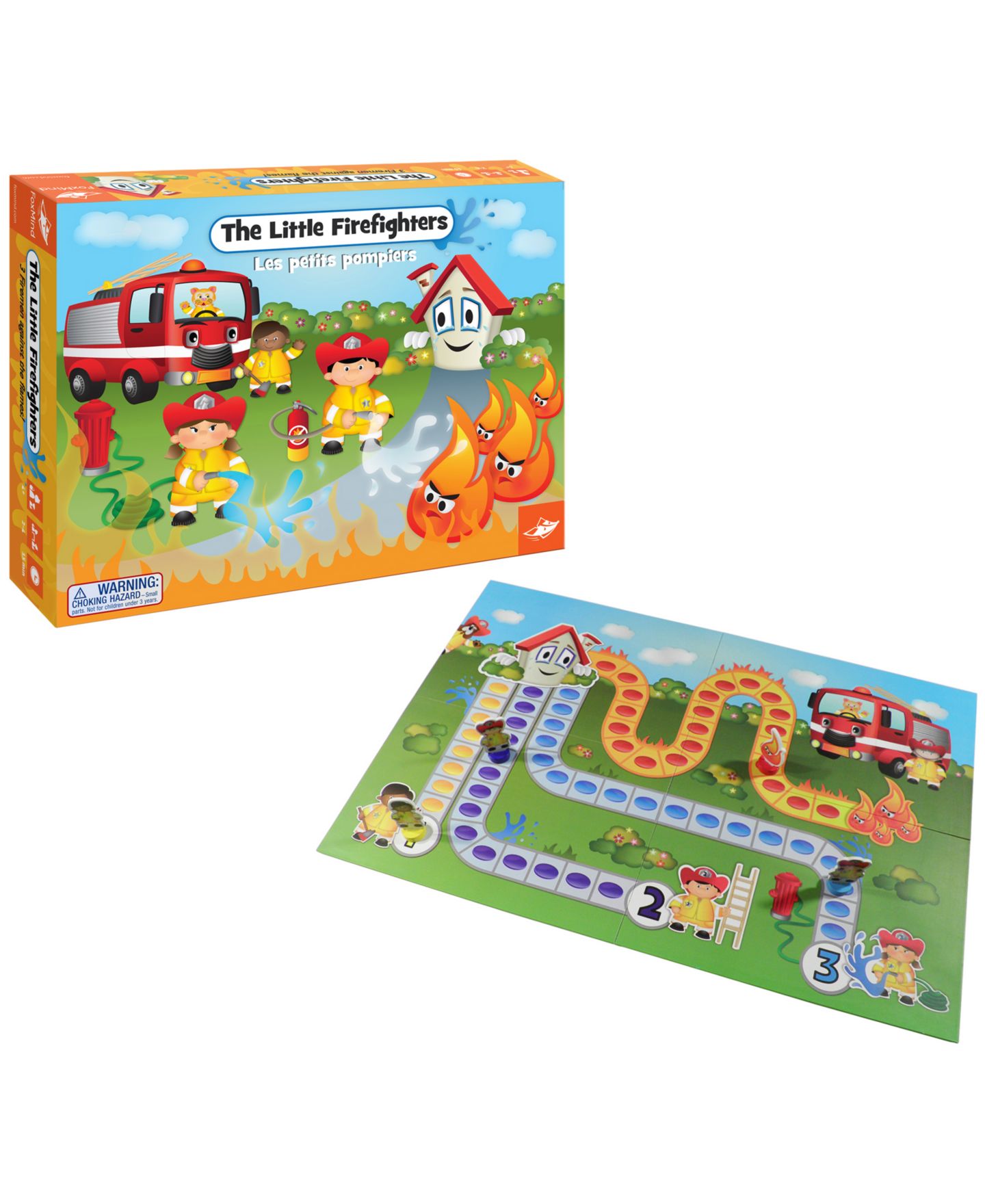Детские настольные игры FoxMind Games The Little Firefighters Cooperative Family Board Game, 50-Piece, Ages 4+ — фото 2