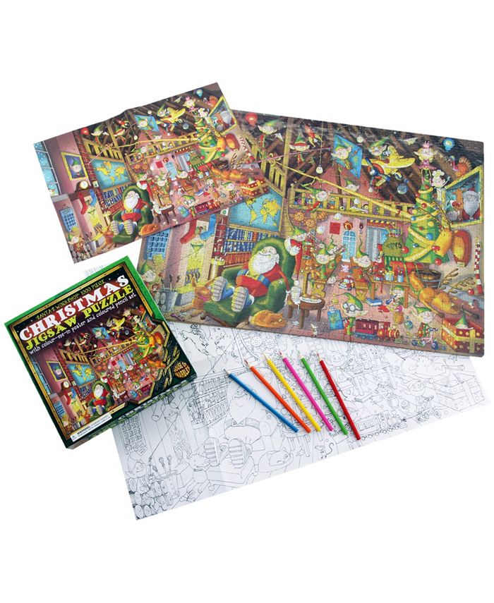 House of Marbles Christmas Jigsaw Puzzle Santa's 1000 Piece Macy's