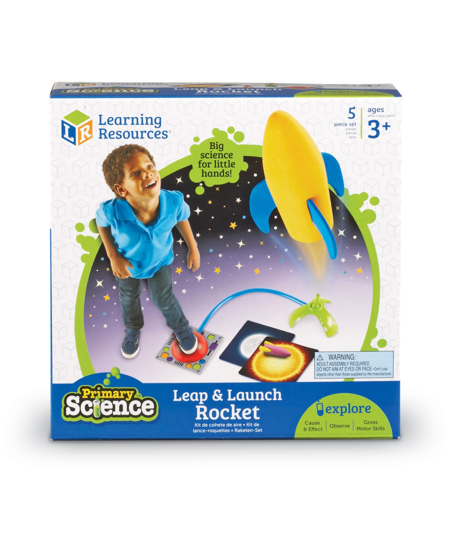 Детские игрушки Areyougame Primary Science Leap Launch Rocket Gross Motor 5-Piece Rocket Launcher, Ages 3+ — фото 4