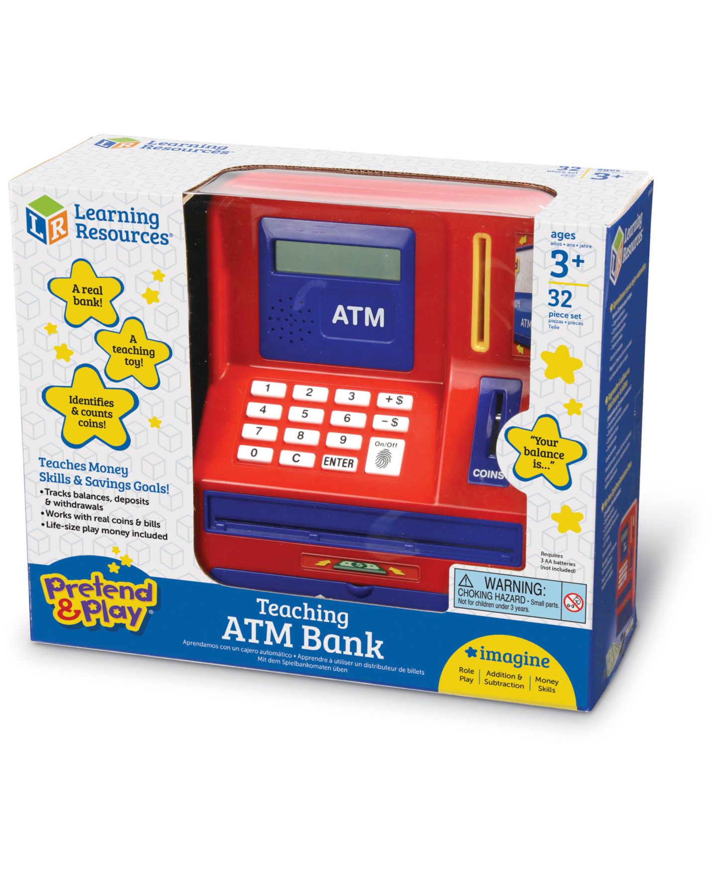 Детская игрушка Areyougame Pretend & Play Electronic Teaching ATM Bank, Ages 3+ — фото 8