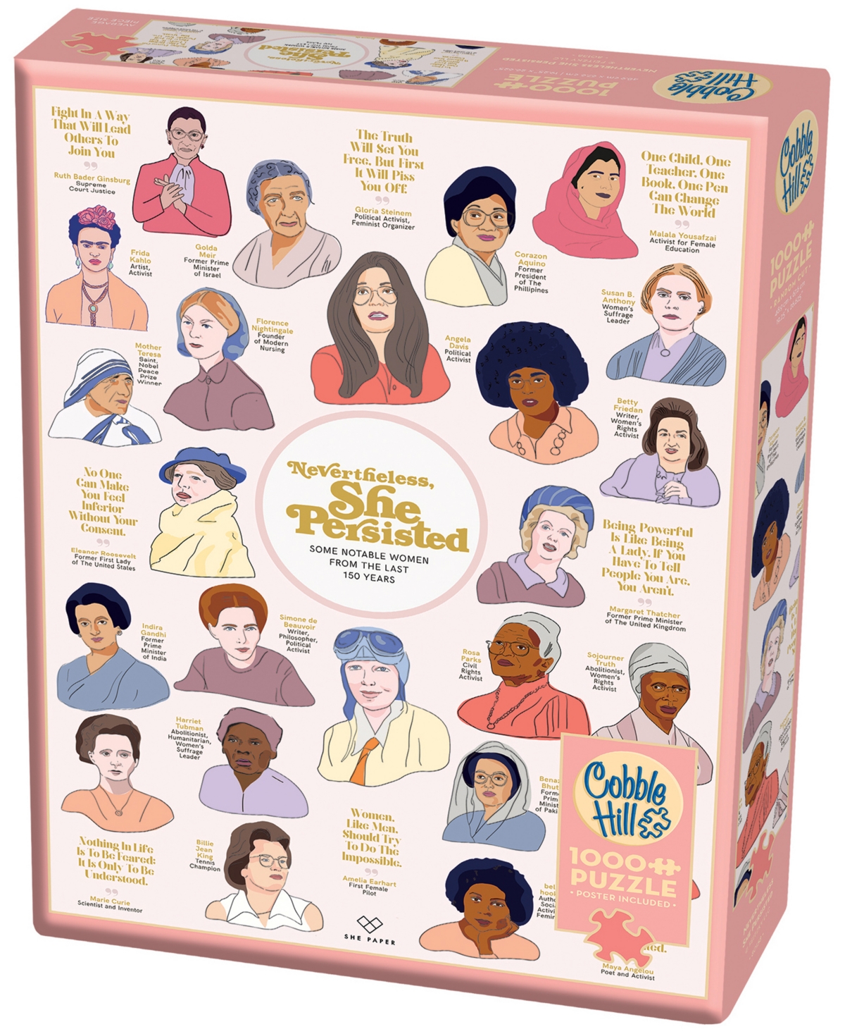 Areyougame Cobble Hill Puzzle Company Nevertheless, She Persisted Puzzle In No Color