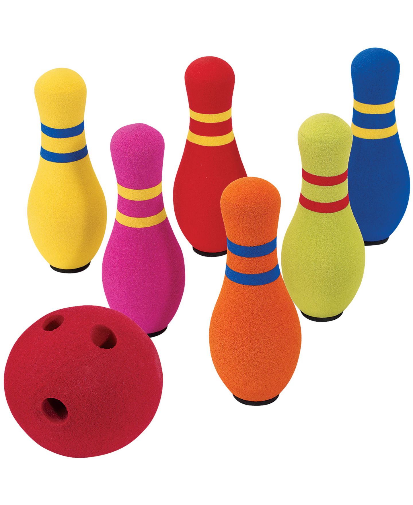 Детские игрушки MasterPieces Puzzles Fundamental Foam Weighted Ball Bowling Set, 6-Piece, Ages 3+ — фото 7