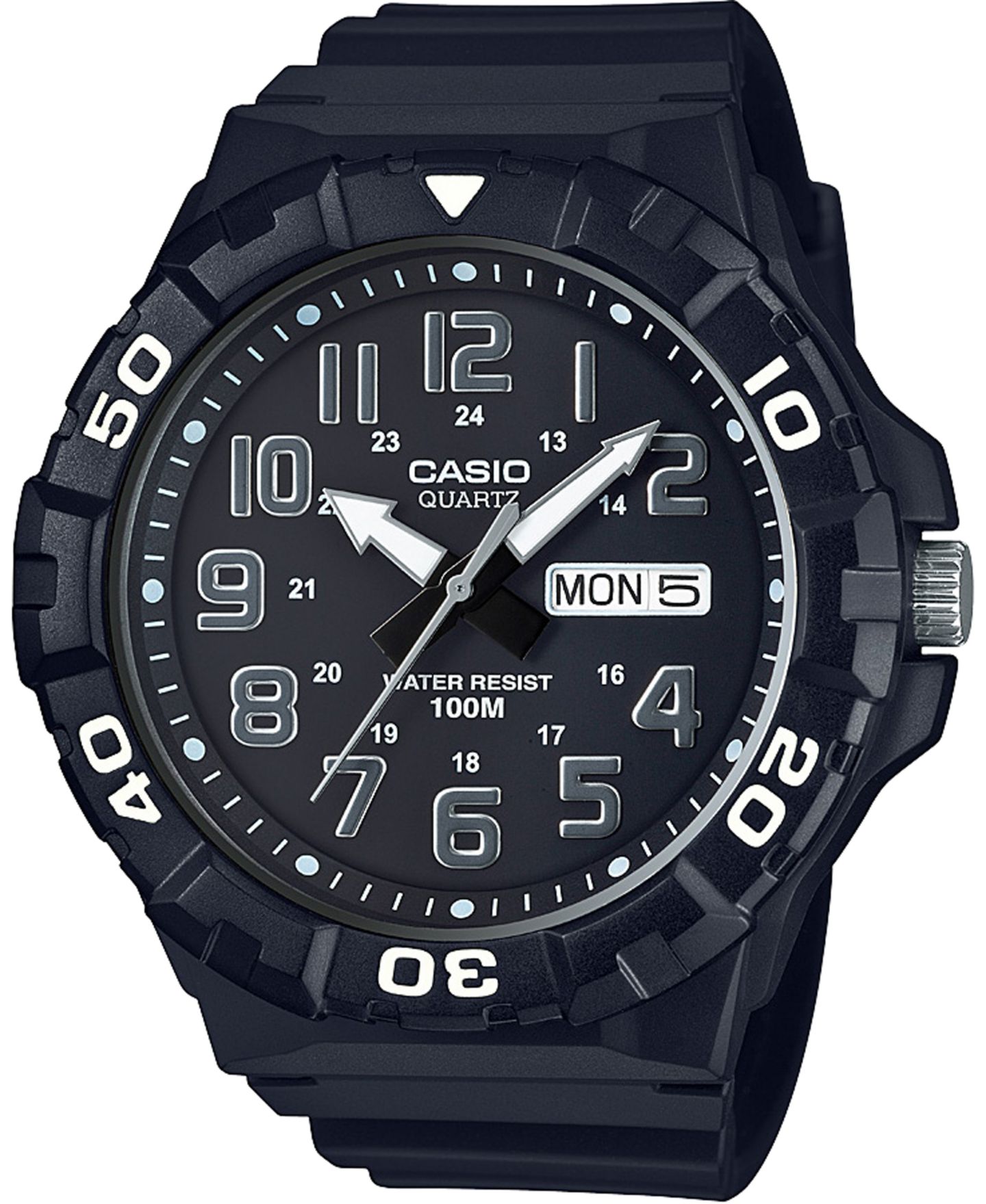 Мужские часы Casio Black Resin Strap Watch 50mm — фото 1