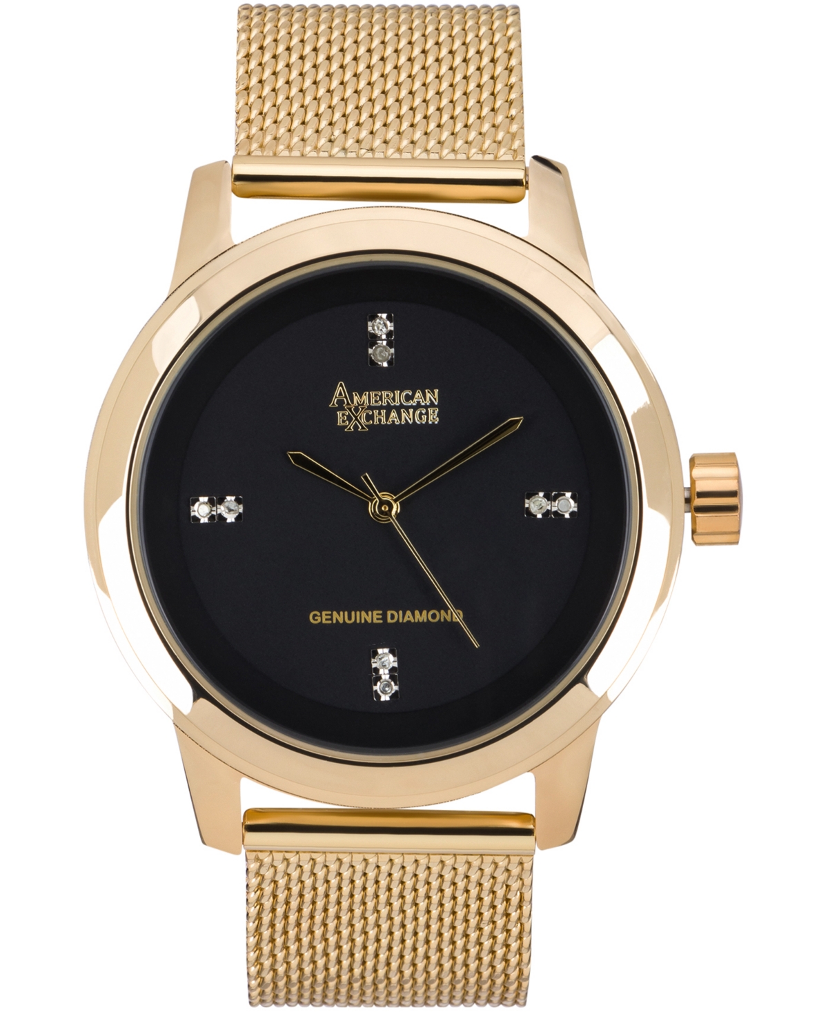 Men's Genuine Diamond Collection Watch, 44mm - Gold