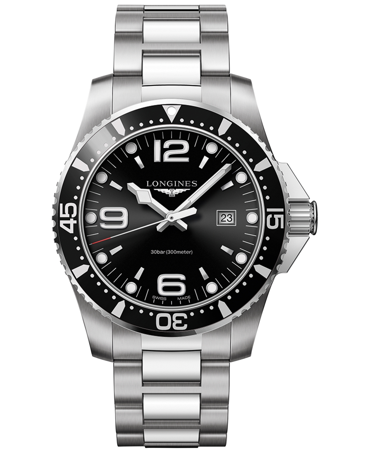 Longines Men's Swiss Hydroconquest Stainless Steel Bracelet Watch 44mm L38404566 In No Color