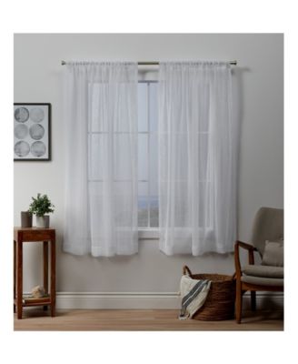 Itaji Sheer Rod Pocket Top Curtain Panel Pair