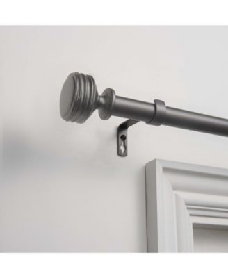 Shop Exclusive Home Duke 1 Curtain Rod Coordinating Finial Set In Black