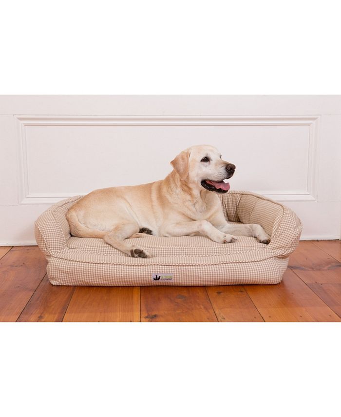 3 Dog Pet Supply Ez Wash Premium Headrest Memory Foam Dog Bed, Medium