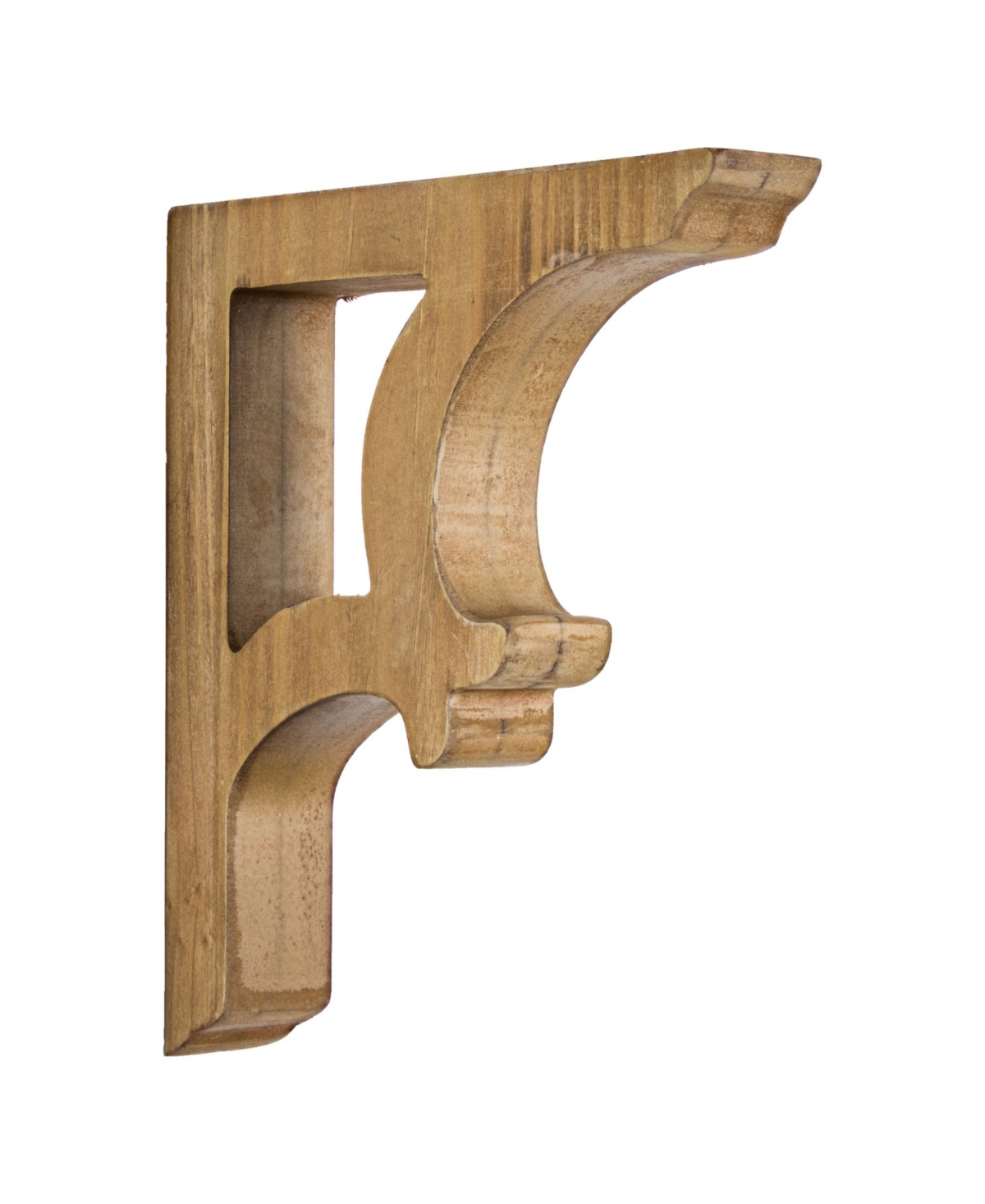 American Art Decor Wood Corbels Shelf Brackets, Set of 2 - Brown
