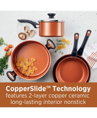 Glide Copper Ceramic 12-pc. Cookware Set