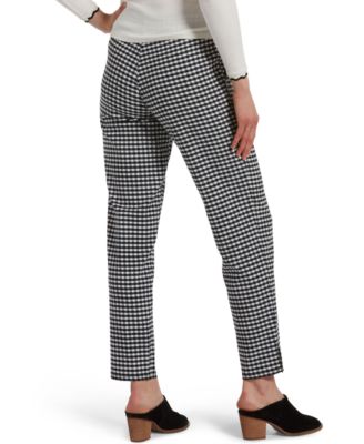 Hue Temp Tech Gingham-Print Trouser Leggings