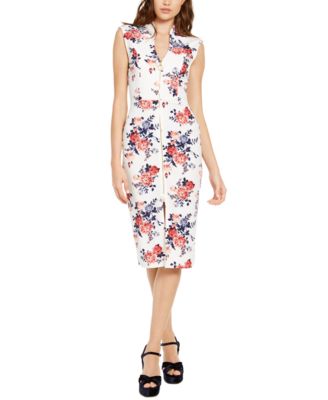 zip front midi dress