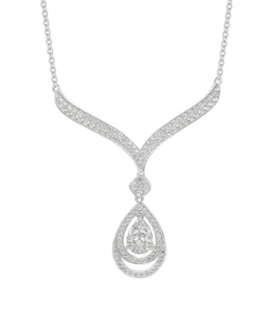 image of 1 ct. t.w. Round Shape Diamond Necklace in 14k White Gold