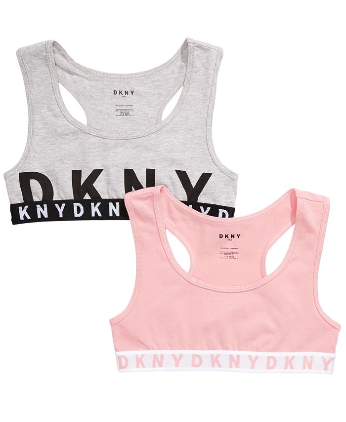 DKNY Little & Big Girls 2-Pk. Cotton Sports Bras - Macy's