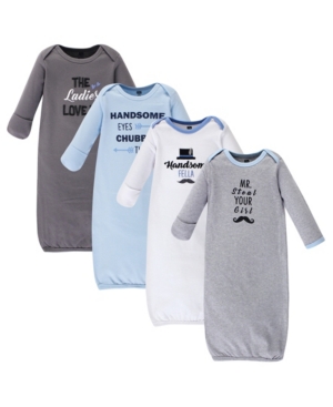 Hudson Baby Baby Girl Cotton Gowns 4-Pack