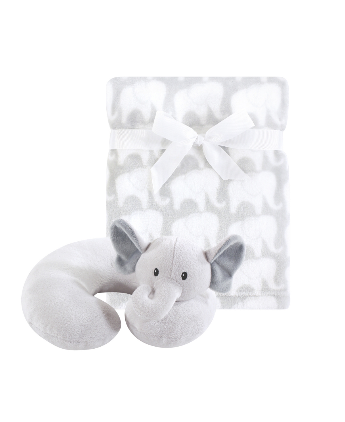 Hudson Baby Travel Neck Support Pillow And Blanket Set In Gray ModeSens