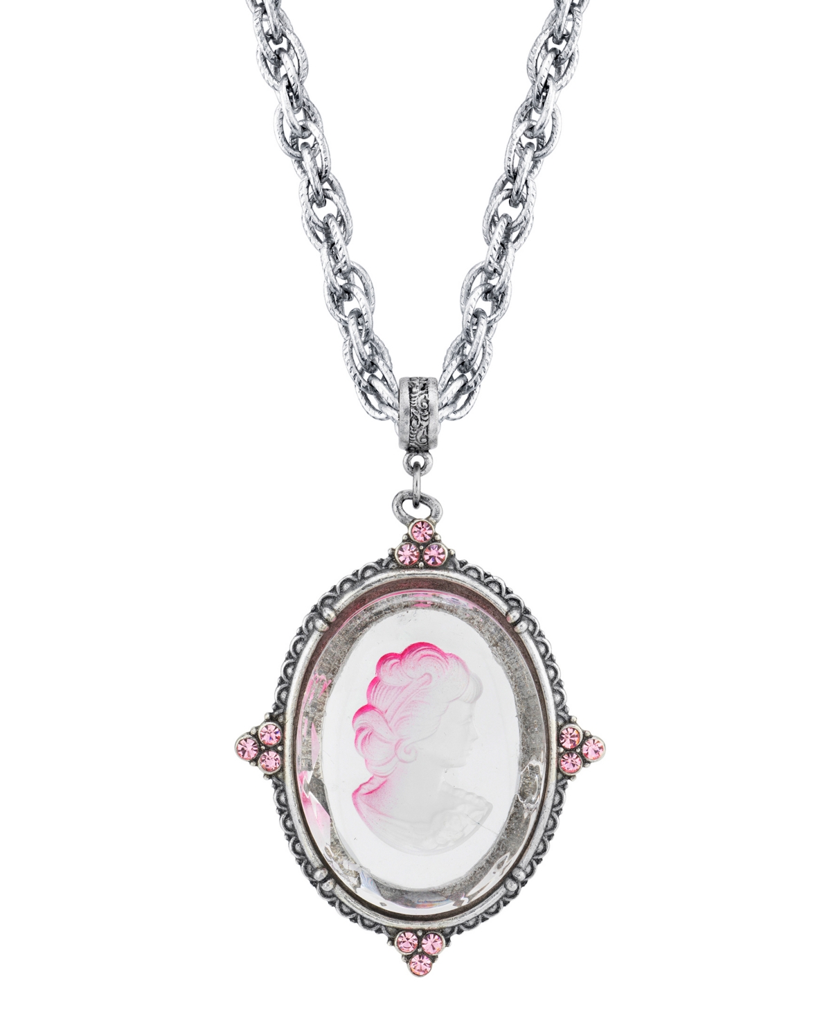 2028 Silver-tone Necklace In Pink