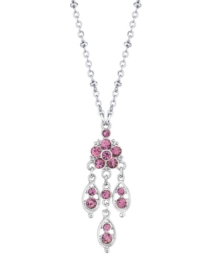 image of 2028 Silver-Tone Chandelier Drop Necklace