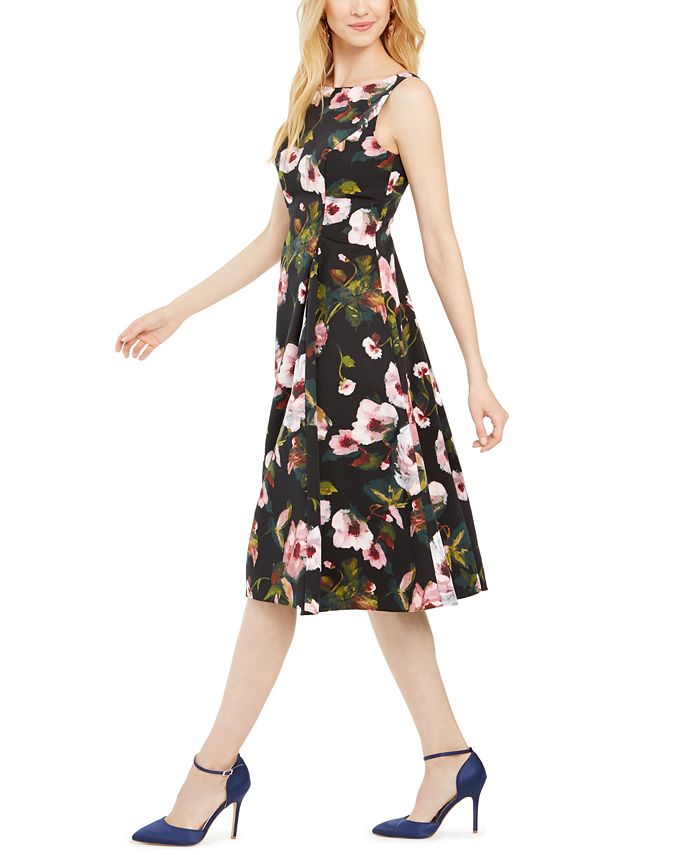 Adrianna Papell Floral A-Line Dress & Reviews - Dresses - Women - Macy's