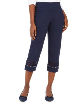 women's pull on denim capris