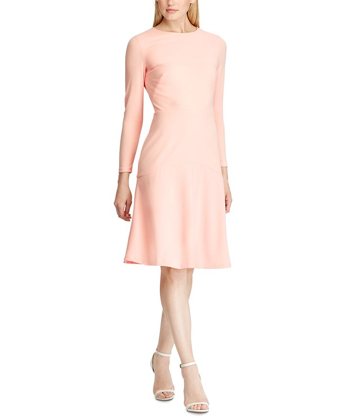 Lauren Ralph Lauren Crepe Fit-and-Flare Dress - Macy's