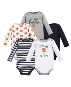 Hudson Baby Baby Boy Long Sleeve Bodysuits 5 Pack