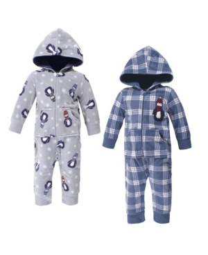 Hudson Baby Baby Boy Fleece Coveralls and Jumpsuits 2 Pack