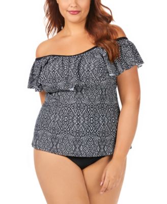 off the shoulder flounce swimsuit