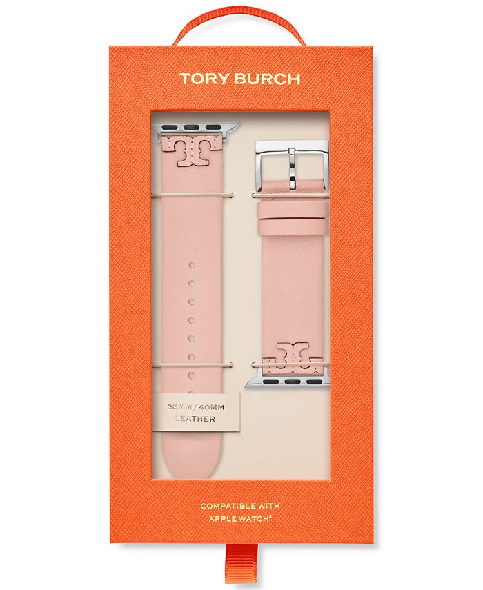 Tory Burch - Women's McGraw Blush Band For Apple Watch&reg; Leather Strap 38mm/40mm