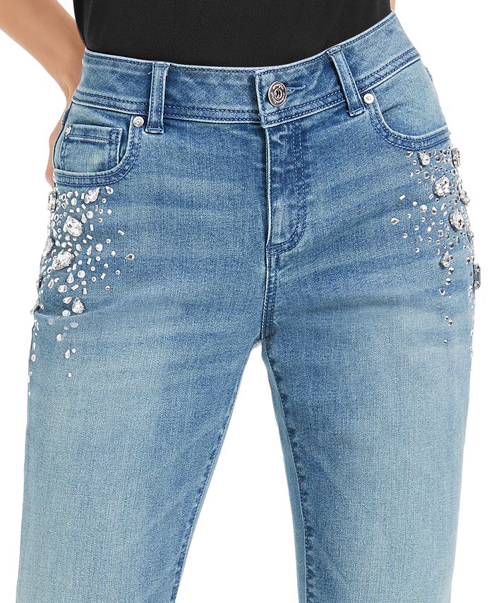 INC International Concepts INC Crystal Cluster Bootcut Jeans, Created ...