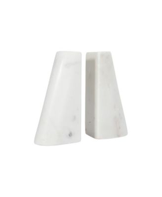 White Marble Bookends - Set of 2