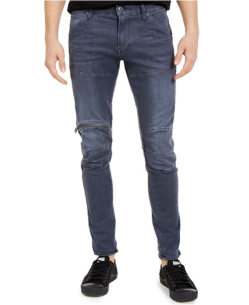 G Star Raw Men S 5620 Skinny Fit Zip Knee Jeans Reviews